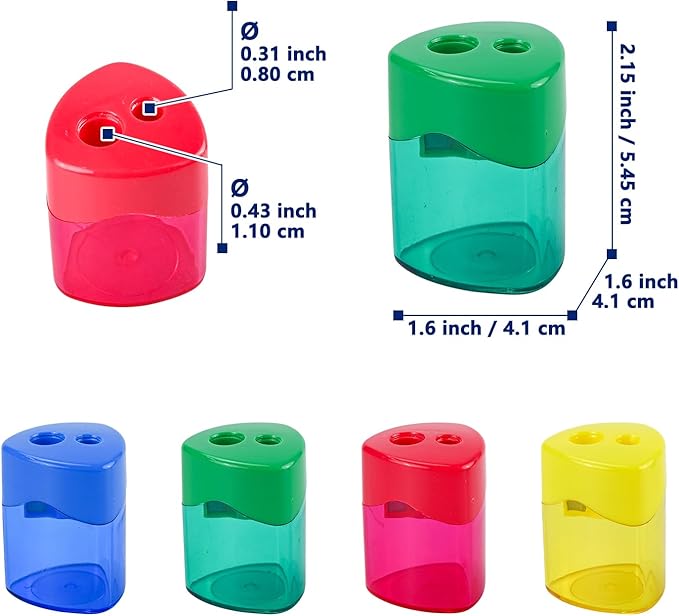 AUSTARK 24Pcs Pencil Sharpener Manual - Image 2