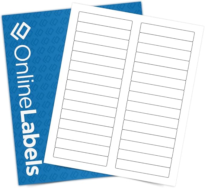 3.434 x 0.667 File Folder Labels by OnlineLabels