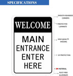 HBXNZ Main Entrance Enter Here Sign Security Street Road Metal Tin Sign Wall - Image 3
