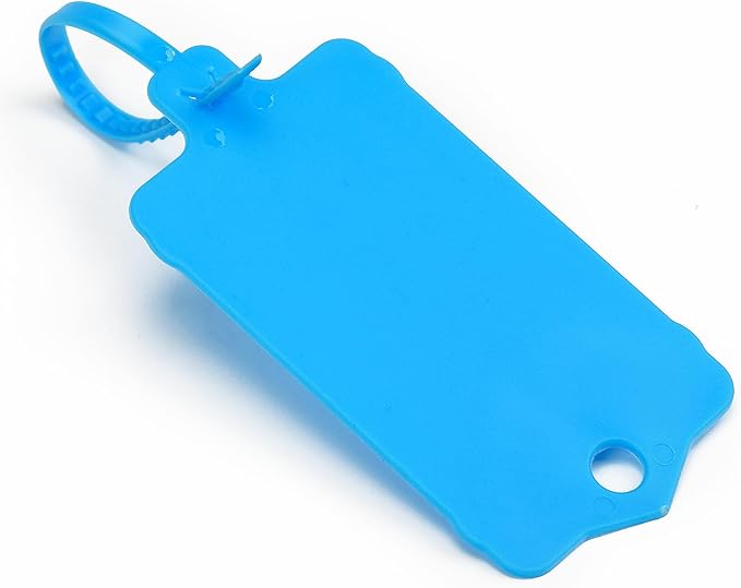 100pcs Blank Plastic Tags for Labeling Reusable Hanging Tags Ties Key Tag - Image 2