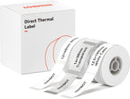 NIIMBOT Label Maker Tape for D110/D11/D101 Label Printer, Multi-Size | 3Rolls Pack | 0.47'' x 1.57''White, 0.55'' x 1.18''Transparent, 0.49'' x 4.29''White Cable, for Home Office School Labeling