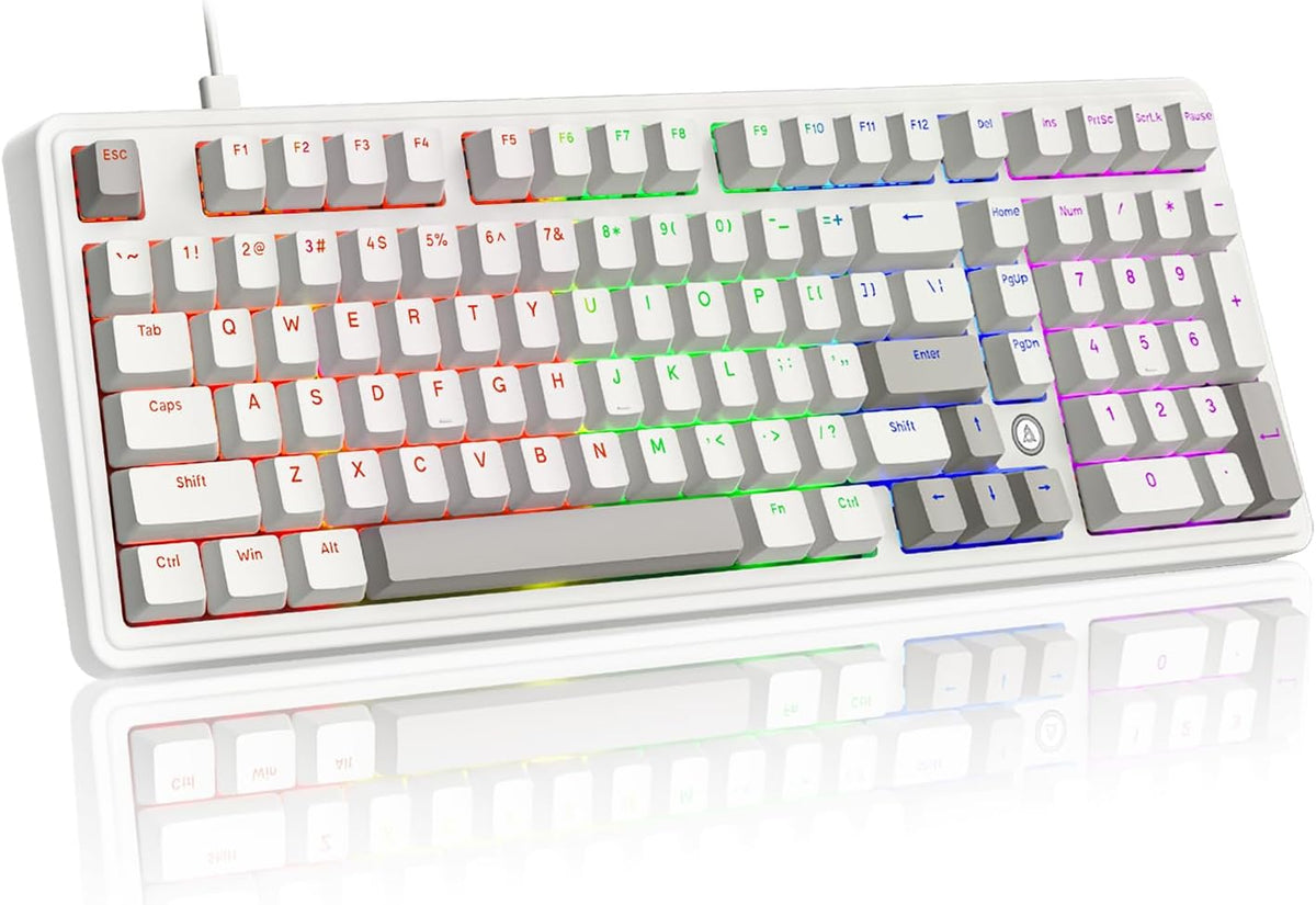 AJAZZ AK980 97% Wired Mechanical Keyboard, Gasket Hot-Swappable, Pre-Lubed