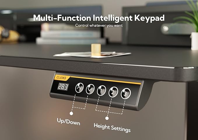 Claiks Standing Desk with Drawers, Adjustable Stand Up Electric Standing Desk - Image 8