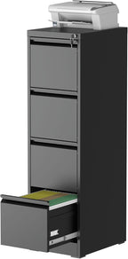 4 drawer file cabinet for home office, vertical, main product view