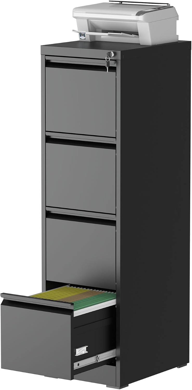 4 drawer file cabinet for home office, vertical, main product view