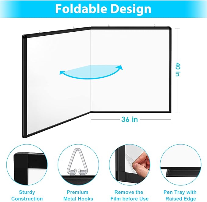 White Board Dry Erase 72x40, Large Magnetic Whiteboard Maxtek Dry Erase Boards - Image 5