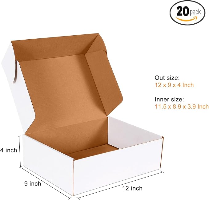 JOWLOT 12x9x4 inch Shipping Boxes Set of 20 - Image 4