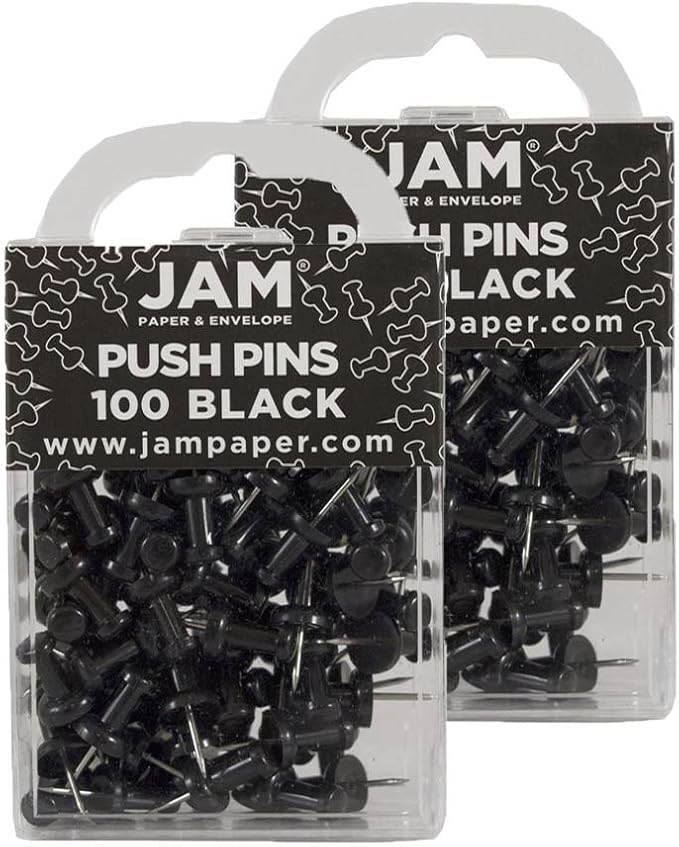JAM PAPER Colorful Push Pins by JAMPaper