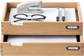 KIRIGEN Wood Desk Organizer Set of 2 Stackable Paper Tray Desktop Document by KIRIGEN