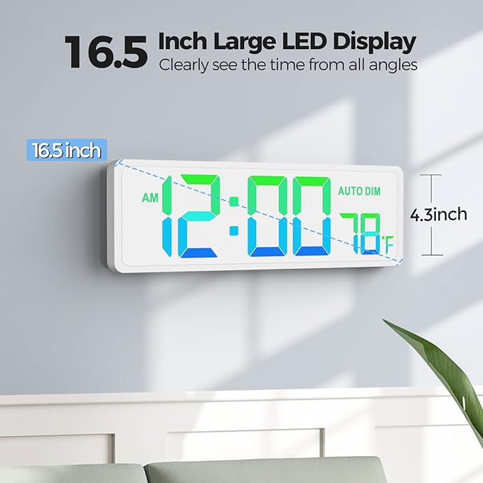 REACHER 16.5" Large Digital Wall Timer Clock - Image 2