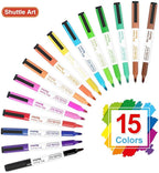 Shuttle Art Dry Erase Markers, 15 Colors Magnetic Whiteboard Markers - Image 2
