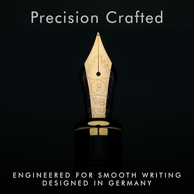 Wordsworth & Black Majesti Fountain Pen-, Luxury Case, 24K Gold Finish; 18K - Image 5