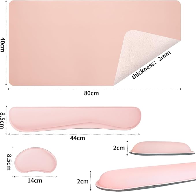 Bloss Large Desk Pad and Keyboard Wrist Rest, Large Mouse Pad + Keyboard - Image 7