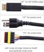 Alex Tech 10ft - 1/4 inch Cord Protector Wire Loom Tubing Cable Sleeve Split - Image 3
