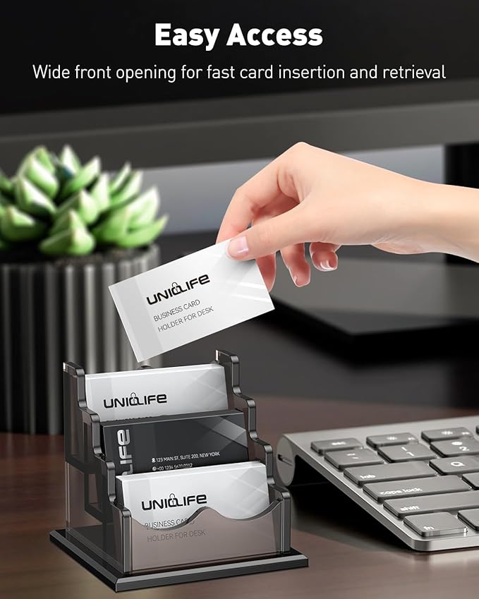 Uniclife Acrylic Business Card Holder - Image 2