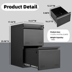 approgreent 2 drawer file cabinets for home office, close-up detail