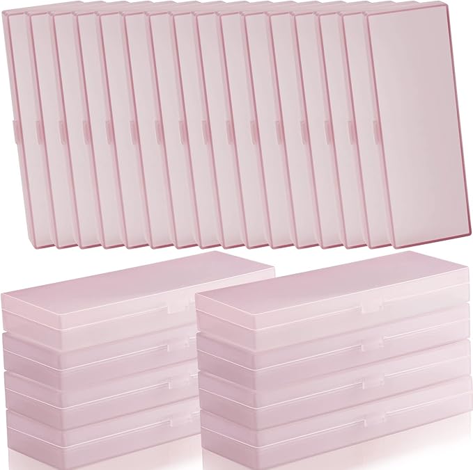 Fainne 24 Pcs Plastic Pencil Case Bulk Pencil Boxes Plastic Stationery Case by Fainne