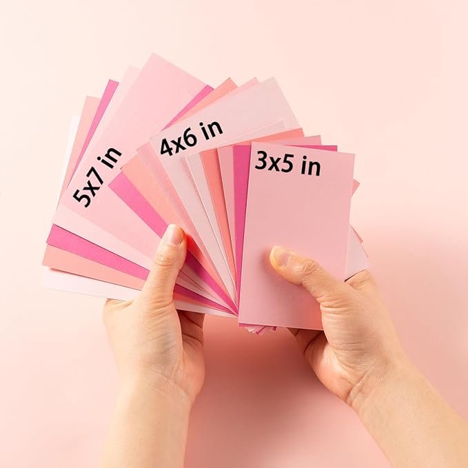 50 Sheets 4x6 Colored Cardstock Paper 5 Colors Blank Flash Cards, 250 GSM Heavy - Image 2