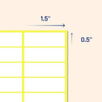 500 Pack, 1.5" x 0.5" - Image 2
