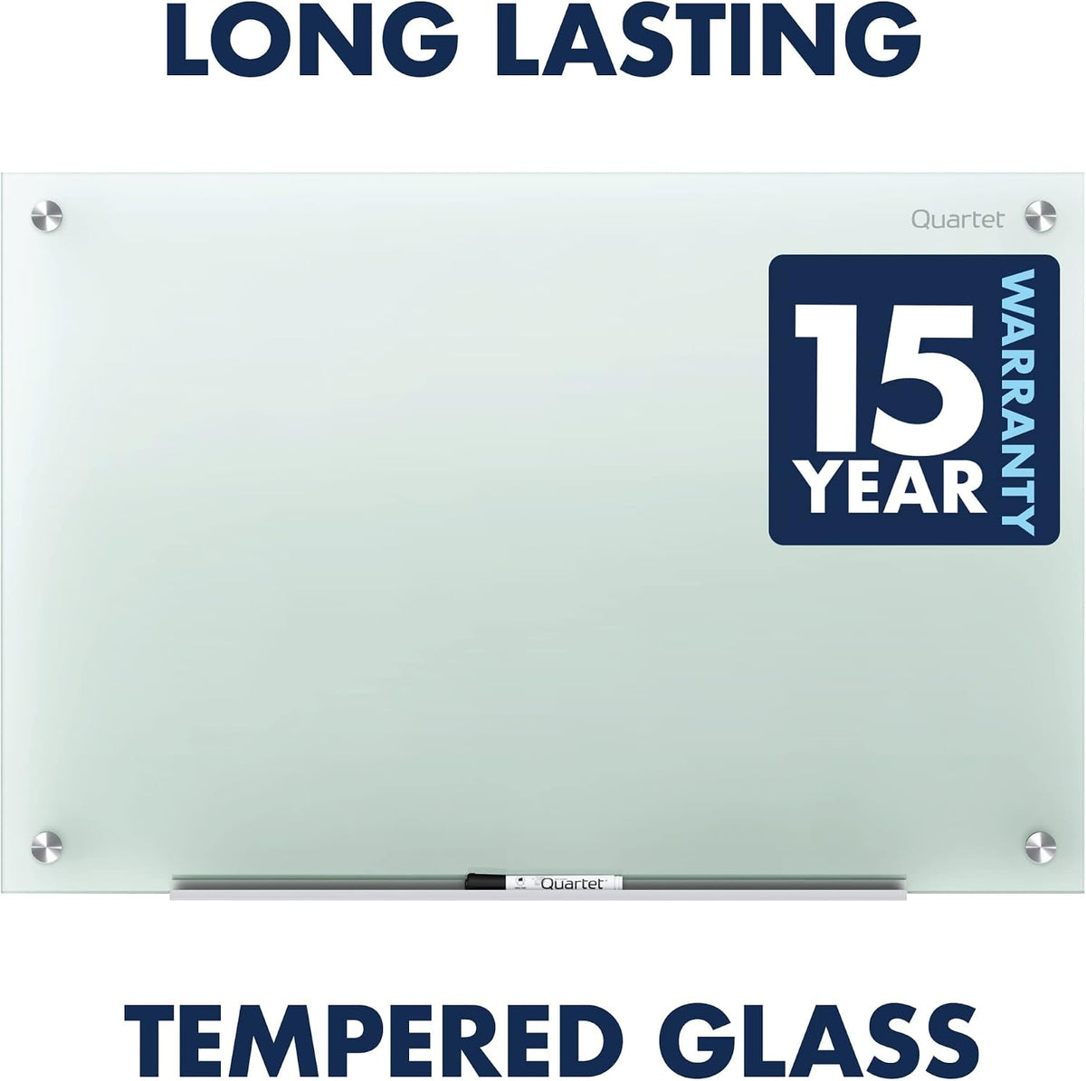 Quartet Whiteboard, Glass Dry Erase Board, Non-Magnetic, 6' x 4', Inf...