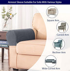 Chaexii Premium Polyester Sofa Arm Cover, Scratch Resistant Protector Covers - Image 5