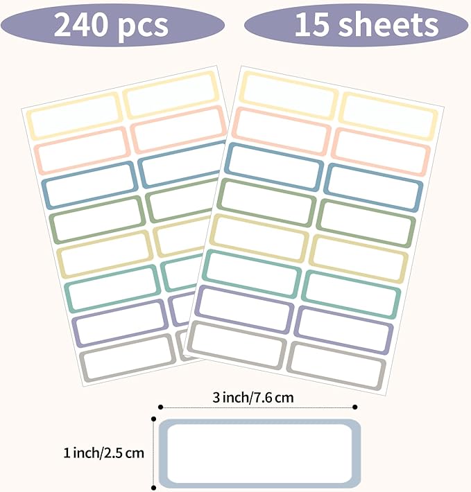 STARLIBOO Removable Labels, Removable Colored Labels Stickers, Self-Adhesive - Image 5