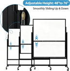 48 x 60 Inch Height Adjustable Dry Erase Whiteboard - Image 3