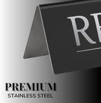 12 Reserved Table Signs – Black Stainless Steel - Image 3