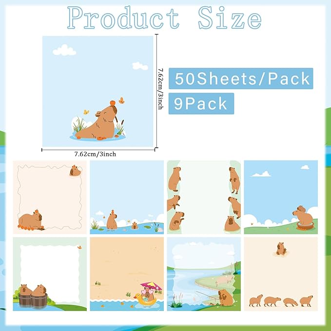 Lovarywow Capybara Sticky Notes Gifts - Image 2