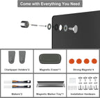 Large Black Glass Dry Erase Board, 72 x 48 Inches Magnetic Glass whiteboard - Image 4