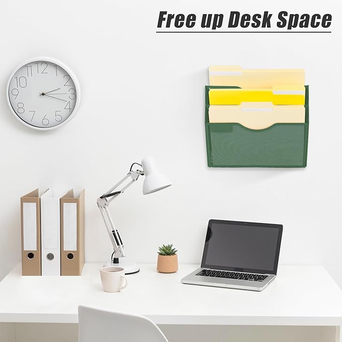 EASEPRES 3 Pocket Mesh Hanging Wall File Organizer, Wall Mounted Mail Paper - Image 6