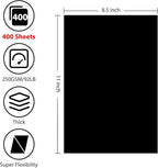 OcePor 400 Sheets Black Cardstock 8.5” x 11”, 92lb/250gsm Black Card Stock - Image 2