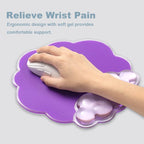 3 in 1 Cloud Keyboard Wrist Rest, Ergonomic Gel Wrist Support Pad for Desk | Soft Gel Arm Rest Heat Dissipating Reduce typing wrist pain Office Accessories