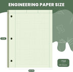 Engineering Paper 8.5 x 11, 100 Sheets Top Glue Binding Engineering Notebook - Image 2