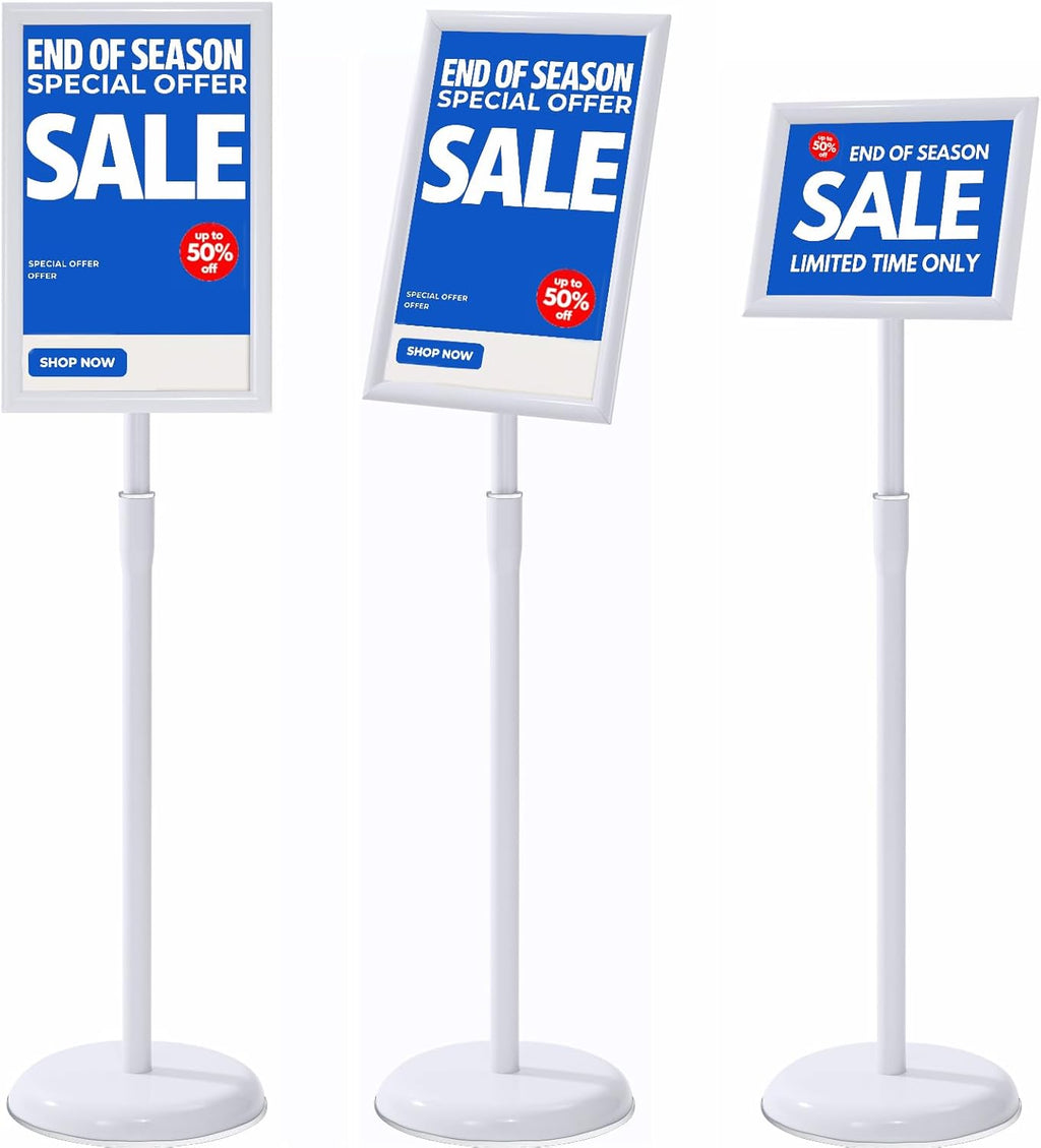 YIYO sign stand，floor sign holder poster stand heavy duty pedestal signage stand