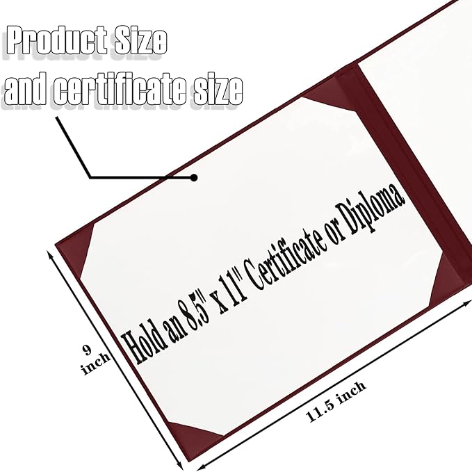 Happy Secret Diploma Cover 8.5"x 11" Diploma Holder Graduation Certificate - Image 2