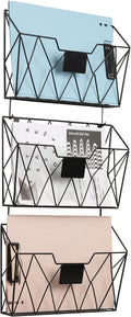 YBING Hanging Wall File Organizer Wall File Holder 3 Pockets Wall-Mounted File by YBING