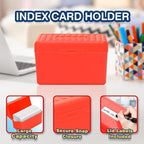 H4D 3x5 Index Card Holder with 100 Heavyweight Ruled Index Cards and 25 Plastic - Image 3