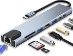 USB C HUB, 8 in 1 USB C Adapter by SZPACMATE