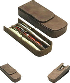MIVLXLX Leather Triple Pen Case Pencil Pouch Holder by MIVLXLX