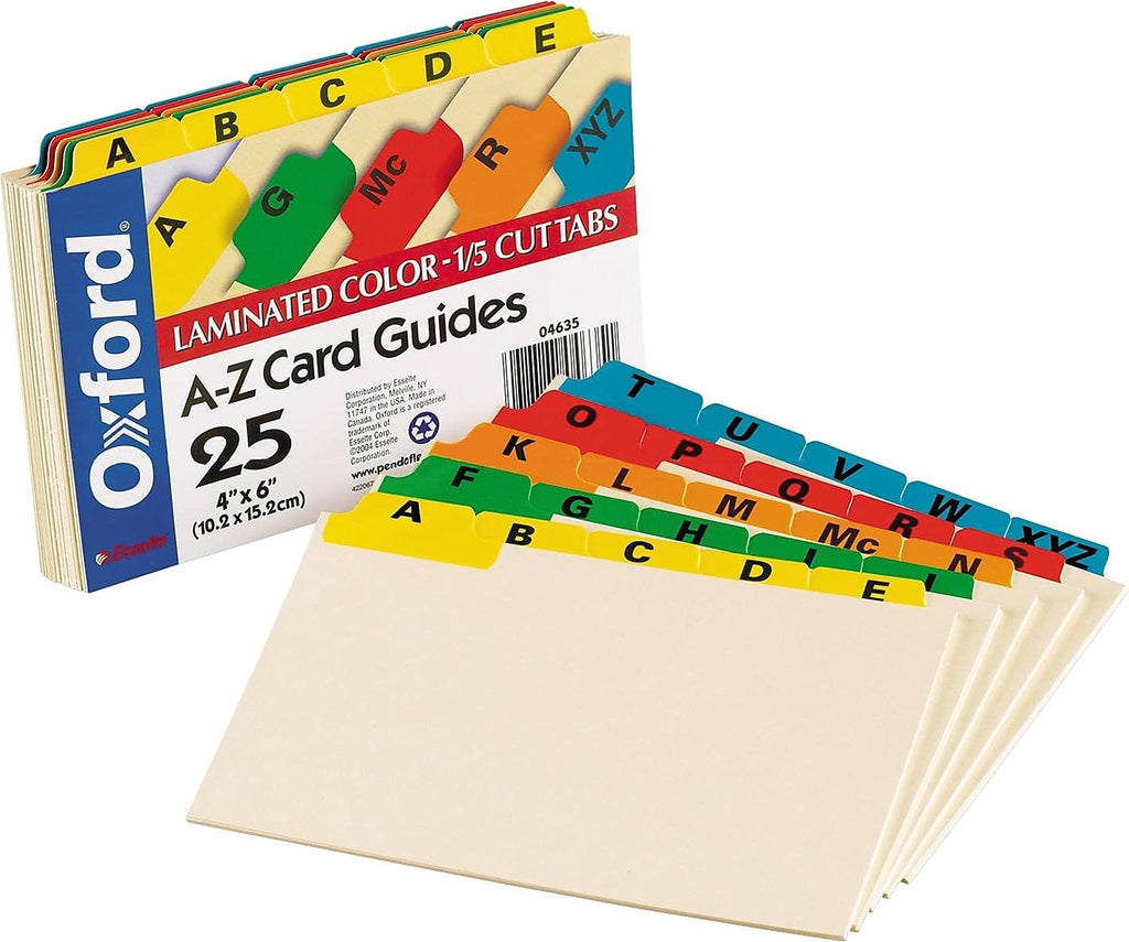 ESS04635 - Oxford Laminated Tab Index Card Guides