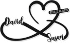 Custom Metal Heart and Infinity Wall Art Valentines Day Wedding Gifts by HYTSIGN