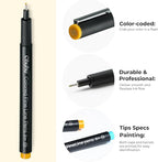 Ohuhu Colored Fineliner Drawing Pens: 18 Packs Fineliners 11 Colored Pens & 7 - Image 4