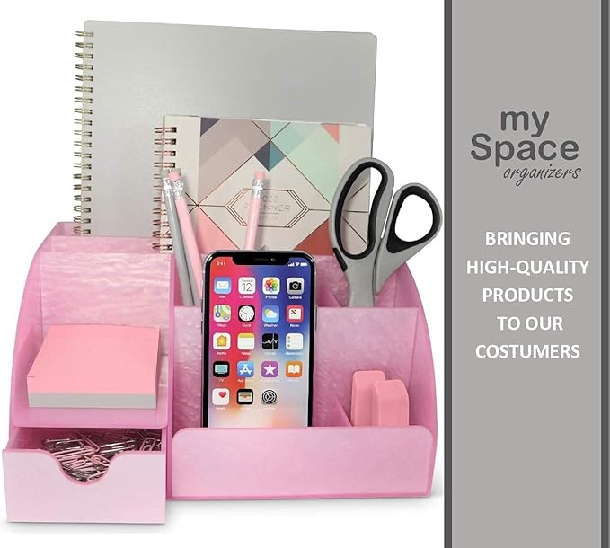 Pink Desk Organizer Office, - Image 8