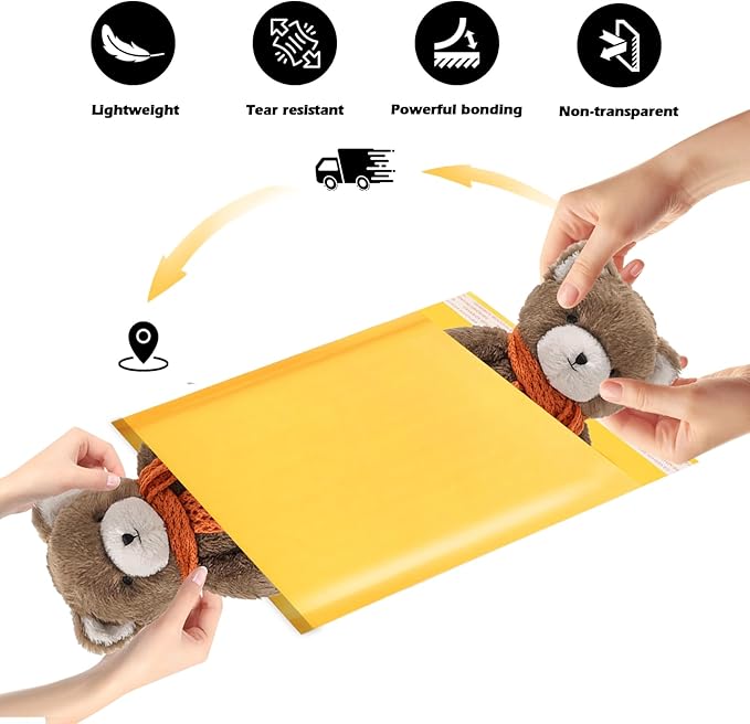 Ctarsthome 105Pack Yellow 6x10inch Kraft Bubble Mailers Small Business Mailing - Image 7