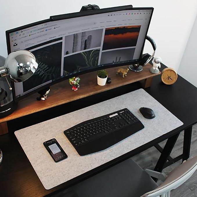 DAWNTREES Felt Desk Pad, Large Keyboard Mat, Wool Desk Mat, Extra Large Felt by PremiumDeskPadatDawnTrees