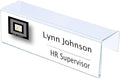 20-Pack 6" x 4" Acrylic Name Plate Holders – Hook-Style Name Tag Display by Plastic+Products+Mfg