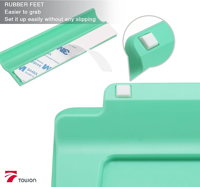 Mint Green Mini Desktop Pure Glass Whiteboard, Small Slope Slick Desk - Image 5