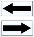 Black Arrow Sign Aluminum 10 x 5 Inch Heavy Duty Metal Waterproof Reflective by EVQ