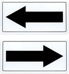 Black Arrow Sign Aluminum 10 x 5 Inch Heavy Duty Metal Waterproof Reflective by EVQ